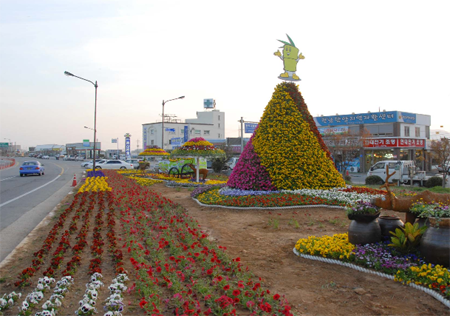 5월 대나무축제가 열리는 담양 시가지 풍경.