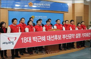 2012년 12월 10일 새누리당 부산선대위가 부산시의회에서 새누리당의 부산 지역 대선 공약을 설명하는 기자회견을 열었다. 새누리당은 첫번째 지역 공약으로 '해수부 부활 및 동북아 해양수도 건설'을 들었다.