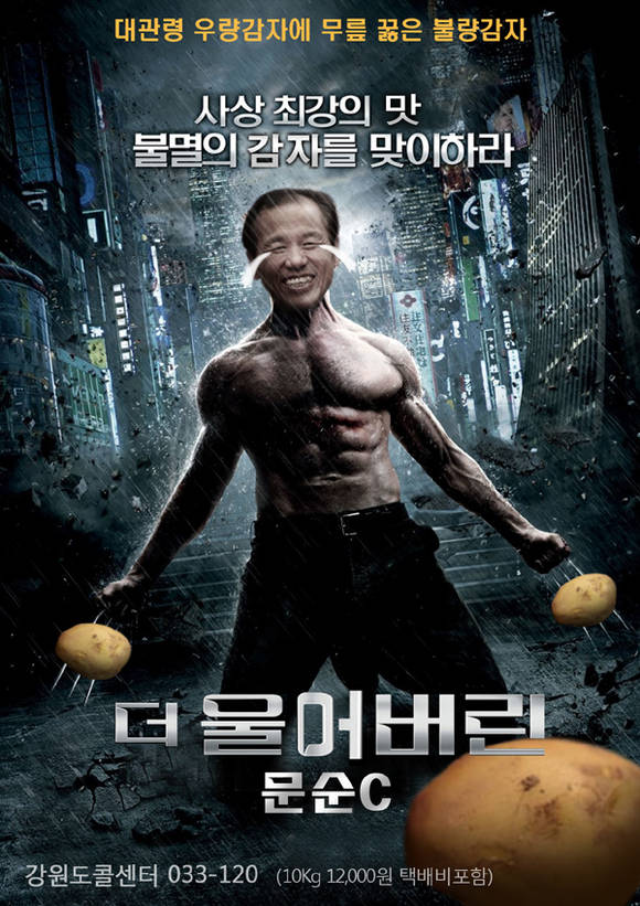 최문순 강원도지사의 감자판매용 홍보포스터