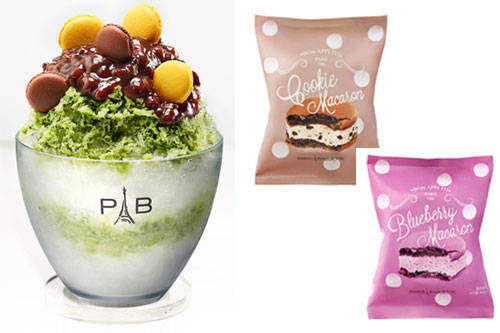 파리바게뜨, 마카롱 녹차빙수, 마카롱 아이스크림 2종