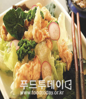 참치튀김 샐러드