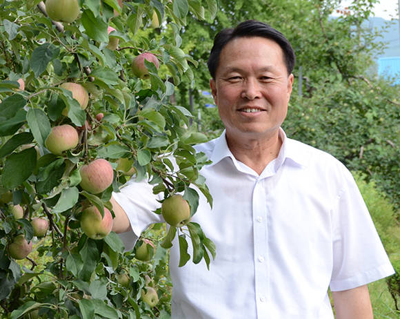 충주 농업기술센터내에는 사과나무가 식재되어 있다. 