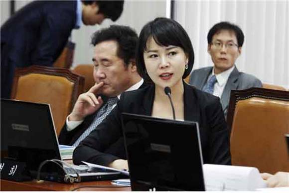 18대국회 국정감사에서 가습기살균제 피해사망사건 질의중인 전현희 전 의원