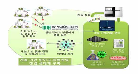 게놈기반 바이오메디컬산업 개념도