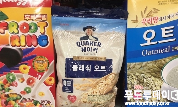 롯데제과가 지난 4월 출시한 핫 시리얼 '퀘이커 오트밀'.