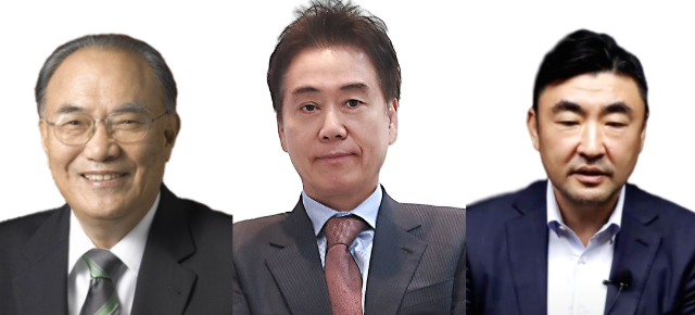 (왼쪽부터) 이금기 일동후디스 회장, 정희련 풀무원 샘물 대표, 송현석 신세계 푸드 대표