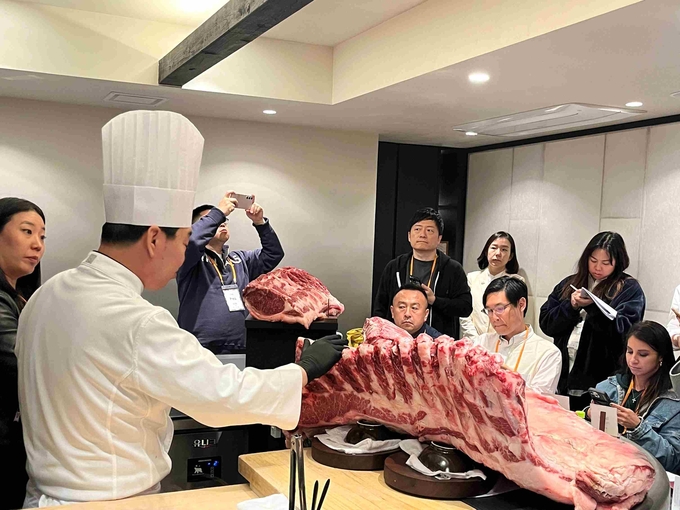 벽제갈비에서 진행된 K-BBQ 워크숍 (한식진흥원 제공)
