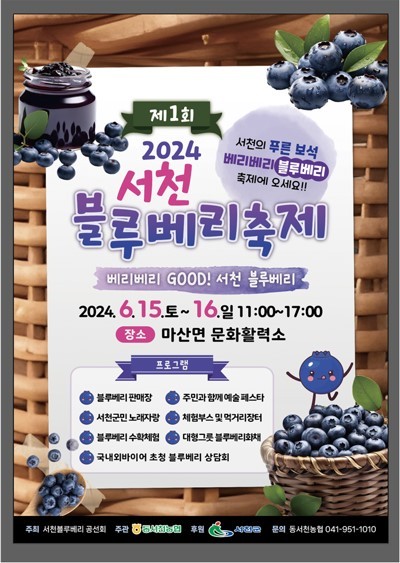 블루베리 축제 홍보물 (서천군)