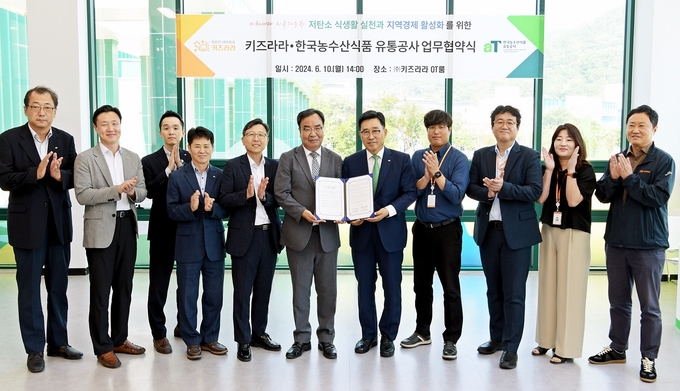 한국농수산식품유통공사-키즈라라 MOU (한국농수산식품유통공사 제공)