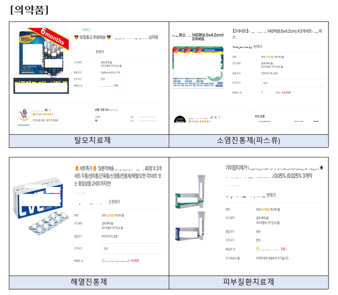 의약품 적발사례