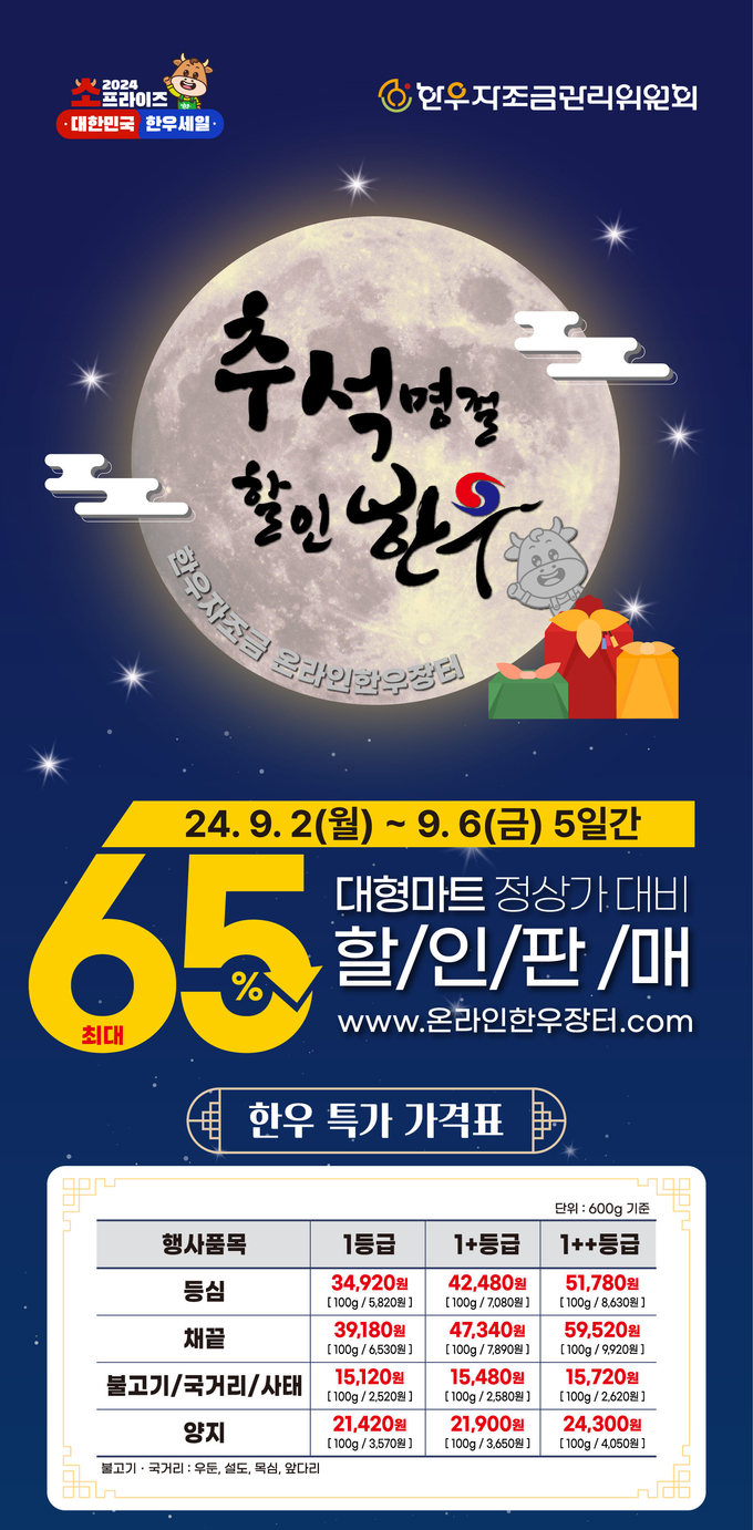 2024년 추석맞이 온라인 한우장터 (한우자조금관리위원회 제공)