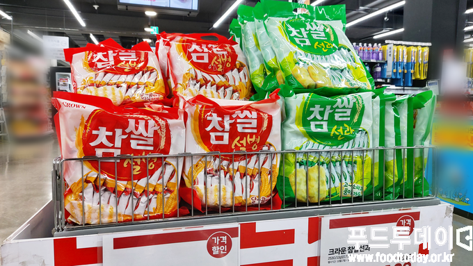크라운제과 참쌀선과, 참쌀설병 쌀 원료 제과