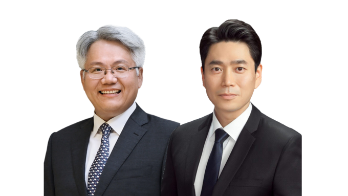 (왼쪽부터) KGC인삼공사 임왕섭 대표, 안빈 대표