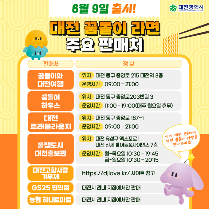 대전 꿈돌이 라면 (대전시)