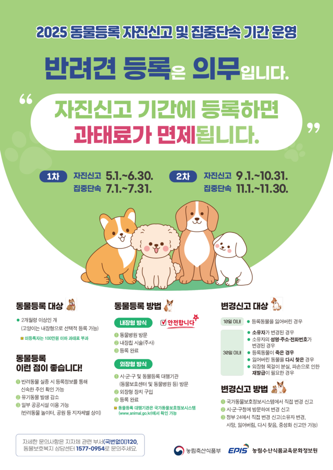 동물등록 홍보물 (광주광역시)