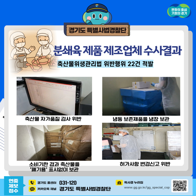 분쇄육제품 제조업체 불법행위 (경기도)