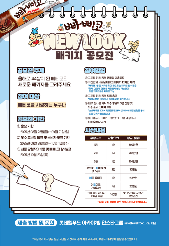 빠삐코 NEW LOOK 공모전 (롯데웰푸드 제공)