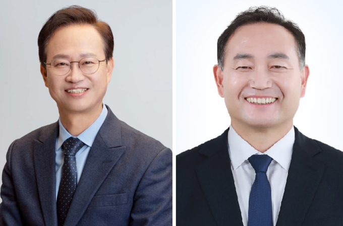 더불어민주당 송재봉 의원(좌측), 김원이 의원(우측)