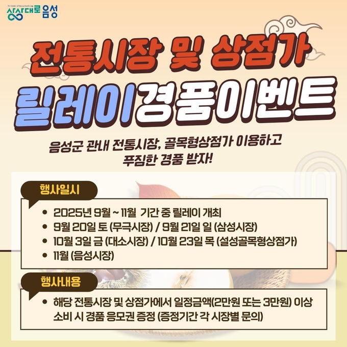 전통시장 및 상점가 릴레이 경품이벤트 (음성군)