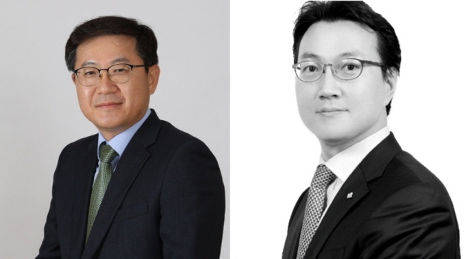  윤석환(왼쪽) CJ제일제당 대표이사 겸 바이오 사업부문 대표, 이건일(오른쪽) CJ프레시웨이 대표이사 겸 CJ푸드빌 대표이사. 사진=CJ그룹