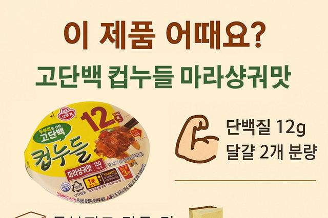 [대체면 리뷰③] 단백질 12g 오뚜기 ‘고단백 컵누들’…맛·식감·조리팁 총정리